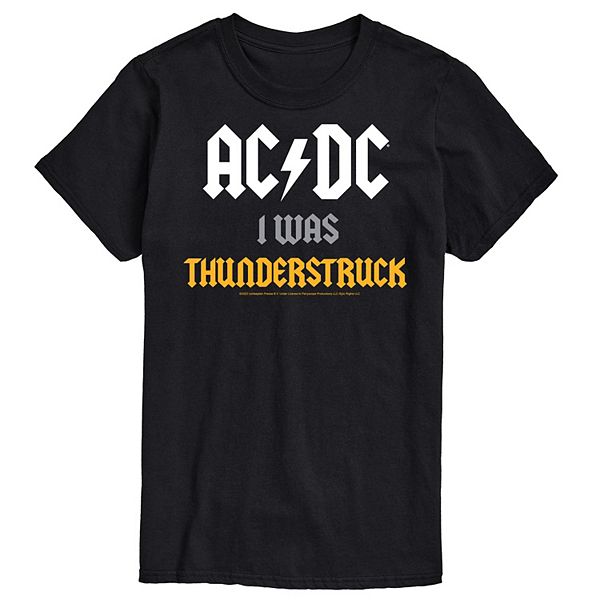 Big tall acdc i was thunderstruck tee