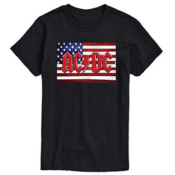 Big & Tall ACDC American Flag Logo Tee