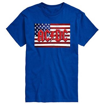 Big & Tall ACDC American Flag Logo Tee
