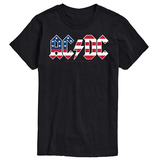 Big & Tall ACDC American Flag Logo Tee