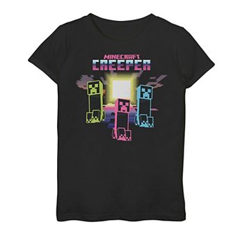 Girls 7-16 Minecraft Neon Vibes Graphic Tee