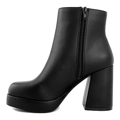 sugar Warrant Women's Block Heel Ankle Boots