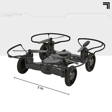 Sharper Image Toy 5-Inch Fly+Drive Drone Remote Control Dual-Function Vehicle