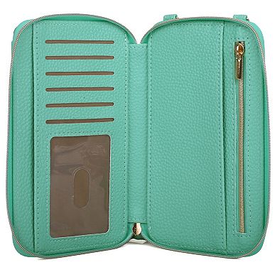 Julia Buxton Pebble Everywhere RFID-Blocking Wallet on a String