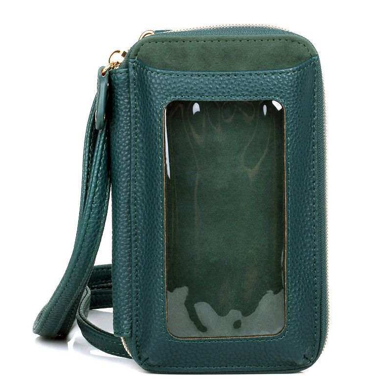 Julia Buxton Pebble Everywhere RFID-Blocking Wallet on a String, Green