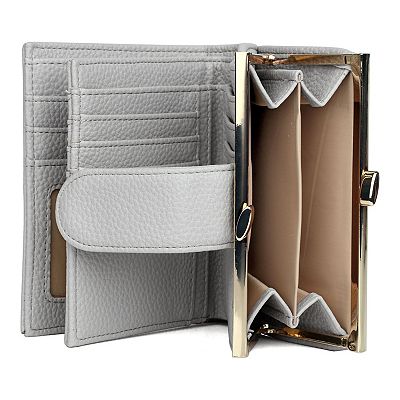 Julia Buxton Pebble Lexington RFID Wallet - Vegan Leather, Black 4 thumbnail image