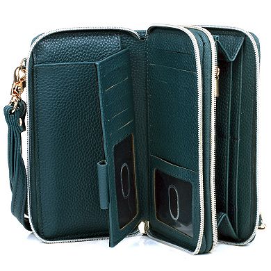 Julia Buxton Pebble Ultimate Organizer RFID-Blocking Wallet on a String