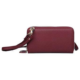 Julia Buxton Pebble Ultimate Organizer RFID-Blocking Wallet on a String