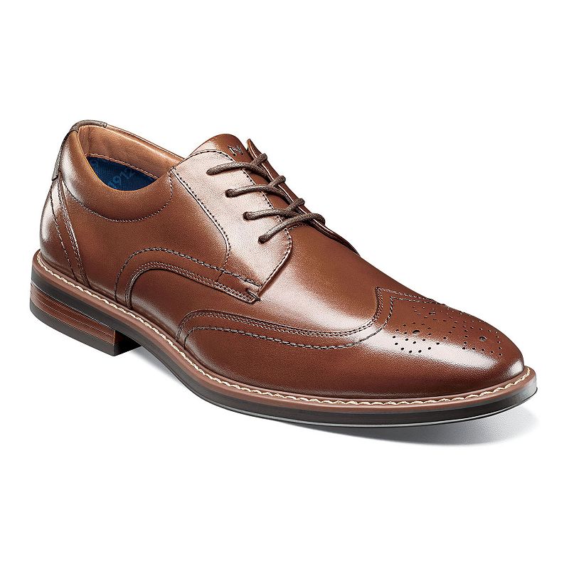 Nunn Bush® Centro Flex Men's Wingtip Toe Oxford Dress Shoes, Size: 12 Wide, Red
