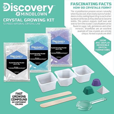 Discovery #Mindblown Crystal Growing Kit 12-Piece Natural Crystal Lab