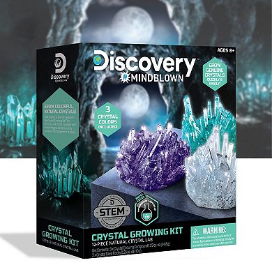 Discovery #Mindblown Crystal Growing Kit 12-Piece Natural Crystal Lab