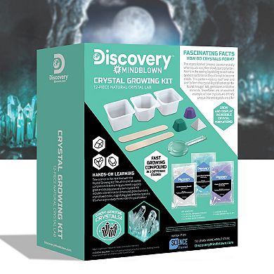 Discovery #Mindblown Crystal Growing Kit 12-Piece Natural Crystal Lab