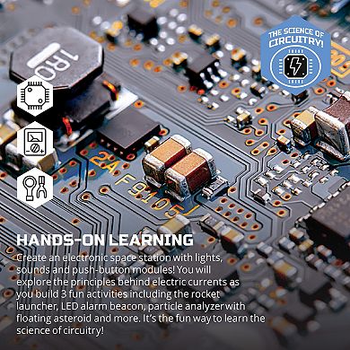 Discovery #Mindblown Circuit Space Station Galactic Experiment Set Build-It-Yourself Engineering Toy Kit