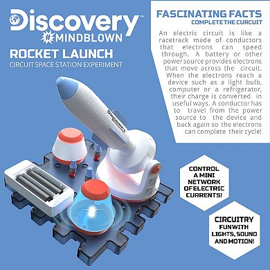 Discovery #Mindblown Rocket Launch Space Station Circuitry Set, Build-it-Yourself Engineering Toy Kit