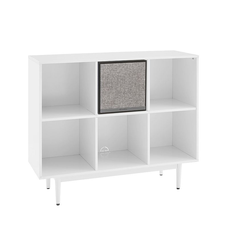 Crosley Liam 6-Cube Bookcase & Speaker 2-piece Set, White