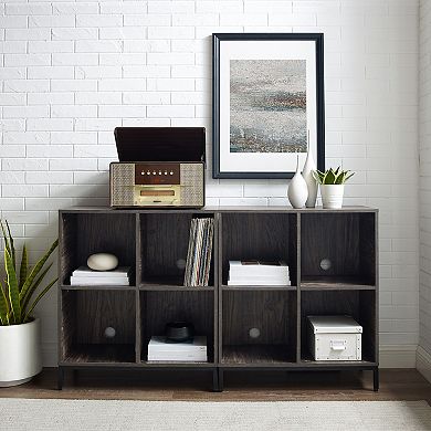 Crosley Jacobsen 8 Cube Storage Bookcase 2-piece Set