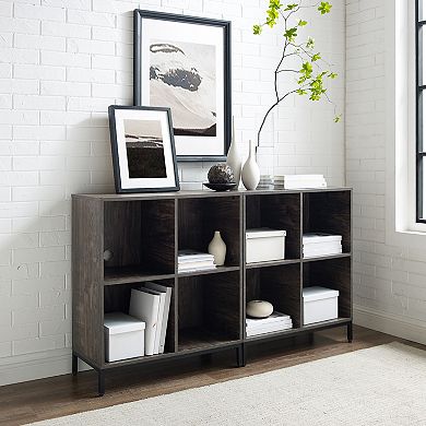 Crosley Jacobsen 8 Cube Storage Bookcase 2-piece Set