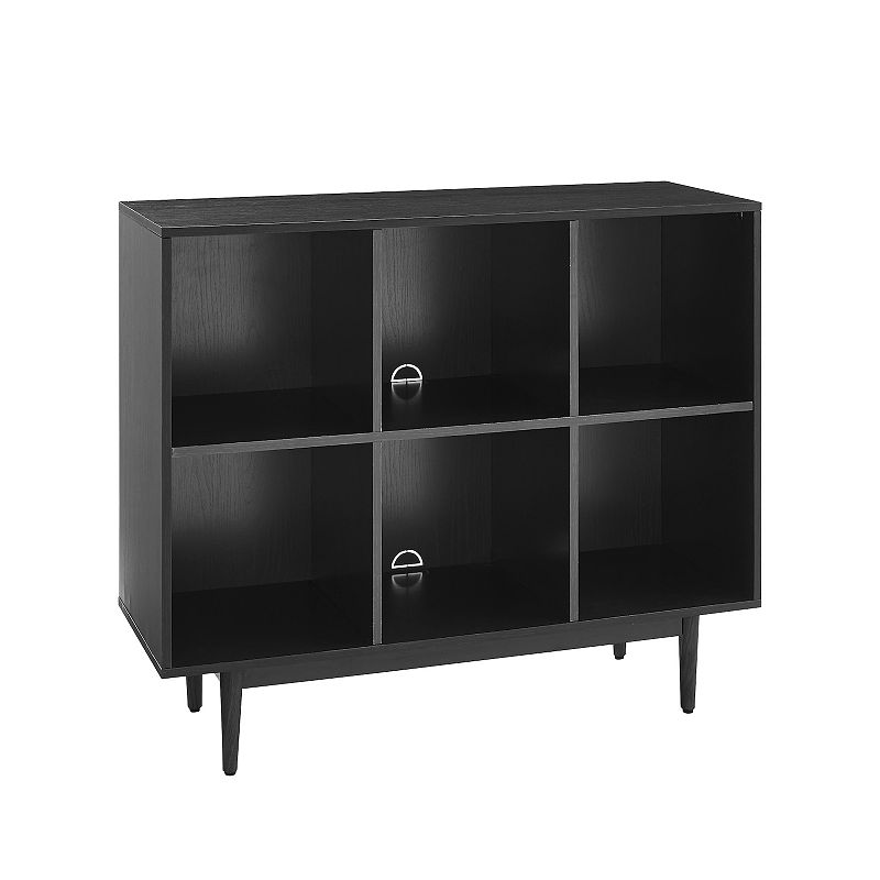 Crosley Liam 6-Cube Bookcase, Black