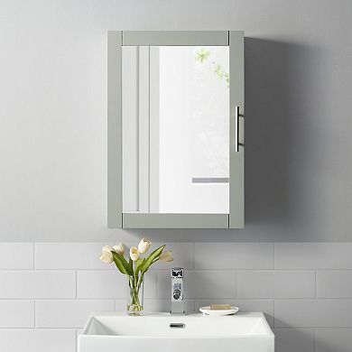 Crosley Savannah Mirrored Wall Cabinet