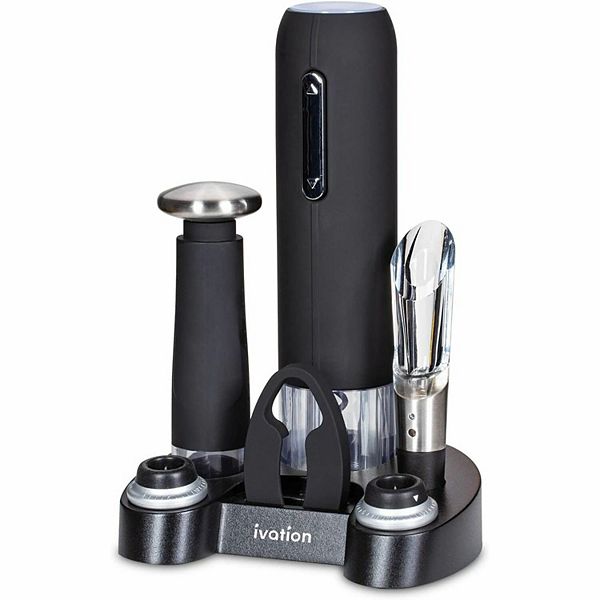 Ivation Electric Wine Opener, 7Piece Wine Gift Set, Electric Bottle