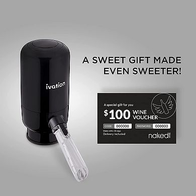 Ivation Wine Aerator and Dispenser Spout, Electric Wine Pourer and Stopper