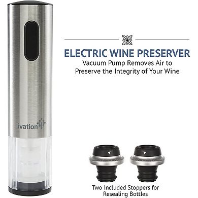 Ivation Electric Wine Opener, 7-Piece Wine Gift Set, Electric Bottle Opener, Wine Aerator Pourer