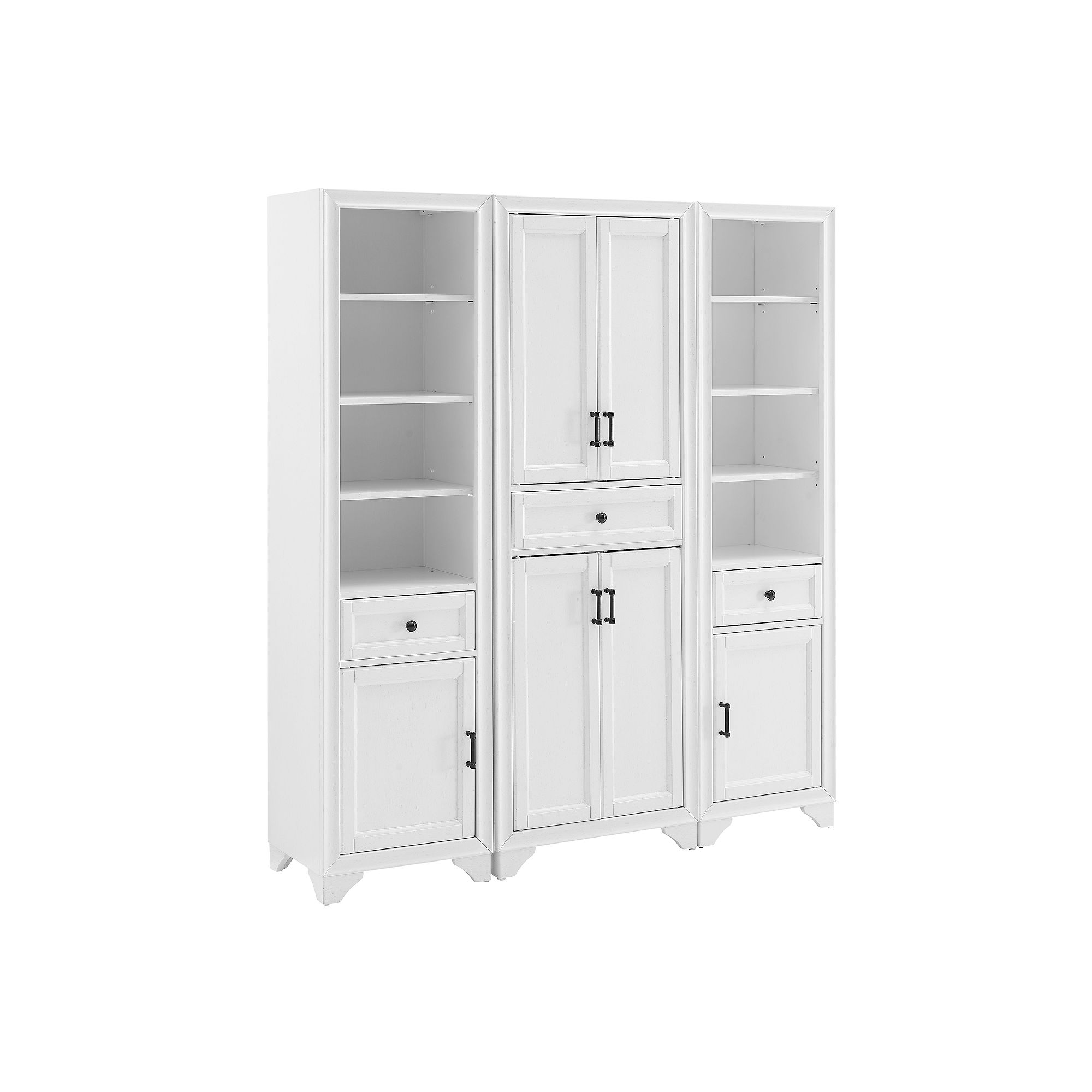 Crosley Tara Pantry 3-piece Set, Distressed White