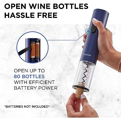 Ivation Electric Wine Opener, 7-Piece Wine Gift Set, Electric Bottle Opener, Wine Aerator Pourer