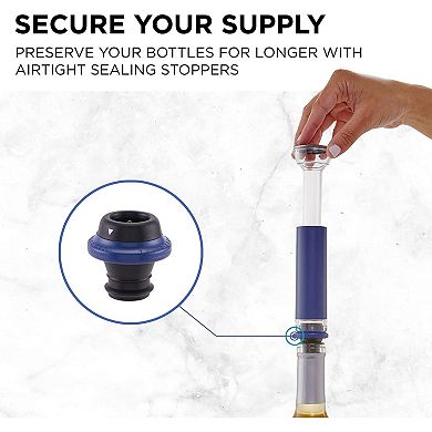 Ivation Electric Wine Opener, 7-Piece Wine Gift Set, Electric Bottle Opener, Wine Aerator Pourer