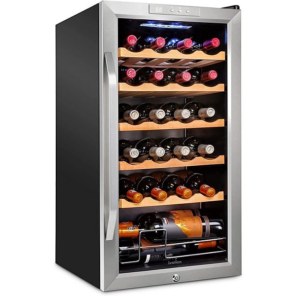 Ivation Wine Fridge, Freestanding Wine Refrigerator, 24 Bottle Wine Cooler