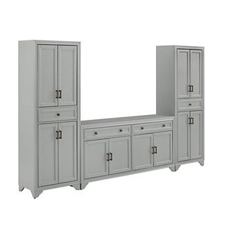 Crosley Tara Sideboard & Pantry 3 pc Set