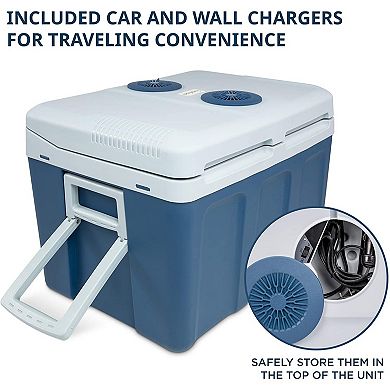 Ivation Electric Cooler (45 L), Thermoelectric Cooler, 12V Cooler & Car Fridge