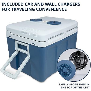 Ivation Electric Cooler (45 L), Thermoelectric Cooler, 12V Cooler & Car Fridge