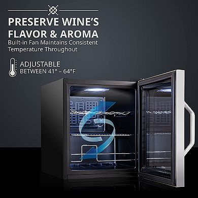 Ivation Wine Fridge, Small Freestanding Wine Refrigerator, 12 Bottle Wine Cooler