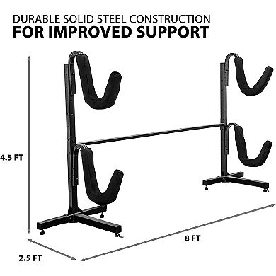 RaxGo Kayak Storage Rack, Indoor & Outdoor Freestanding Storage for 2 Kayak