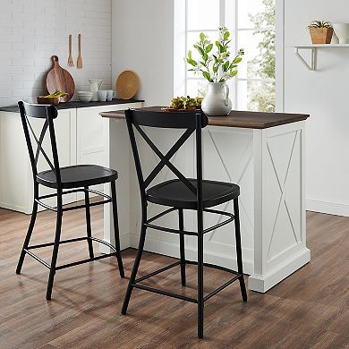 Crosley Clifton Kitchen Island & Camille Stools 2-piece Set