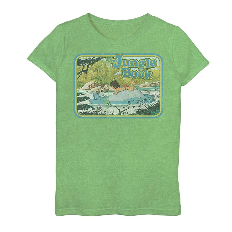 Girls 7-16 Jungle Book Poster Graphic Tee, Girls, Size: Small, Green