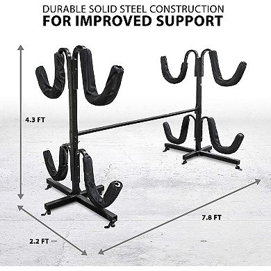 RaxGo Kayak Storage Rack, Indoor & Outdoor Freestanding Storage for 4 Kayak