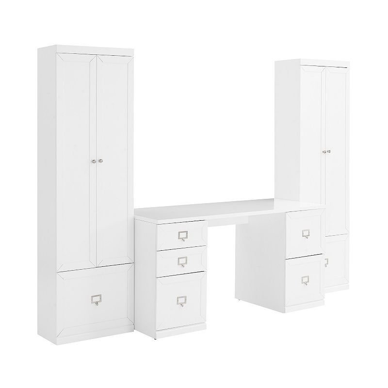 Crosley Harper File Cabinet & Desk 2-piece Set, White