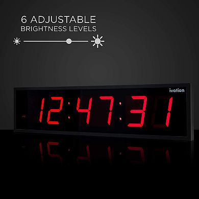 Ivation Huge 30 Inch Large Big Oversized Digital LED Wall Clock