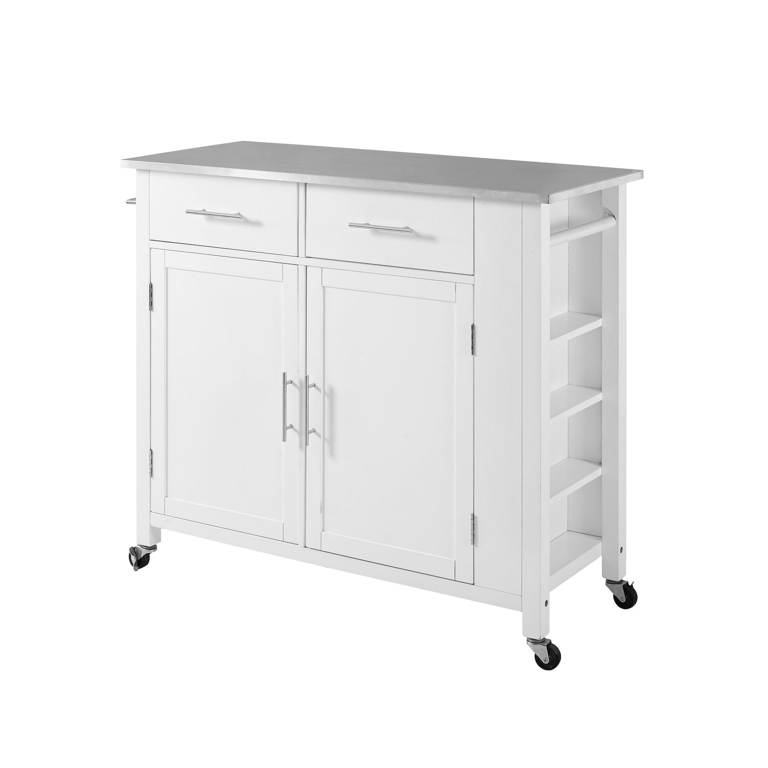 Crosley Savannah Kitchen Island Cart   5891368 White