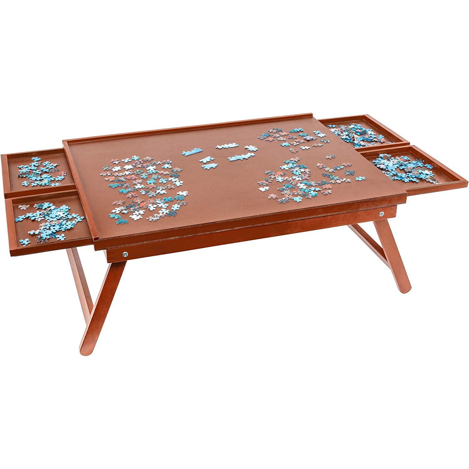 Jumbl 2000 Piece Puzzle Board, 28” x 40” Portable Puzzle Table with  Non-Slip Surface