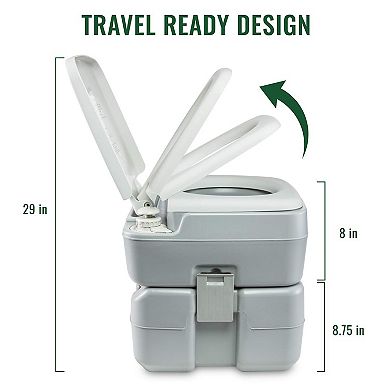 Hike Crew Advanced Outdoor Portable Toilet, Camping and Travel, 5.3 Gallon (20L)