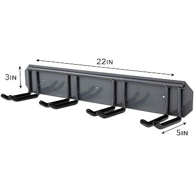 RaxGo Ski Wall Rack, Holds 4 Pairs of Skis & Skiing Poles or Snowboard