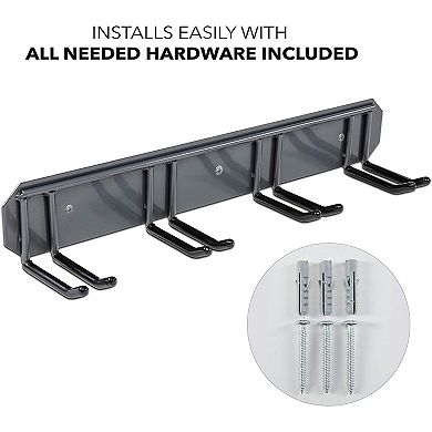 RaxGo Ski Wall Rack, Holds 4 Pairs of Skis & Skiing Poles or Snowboard