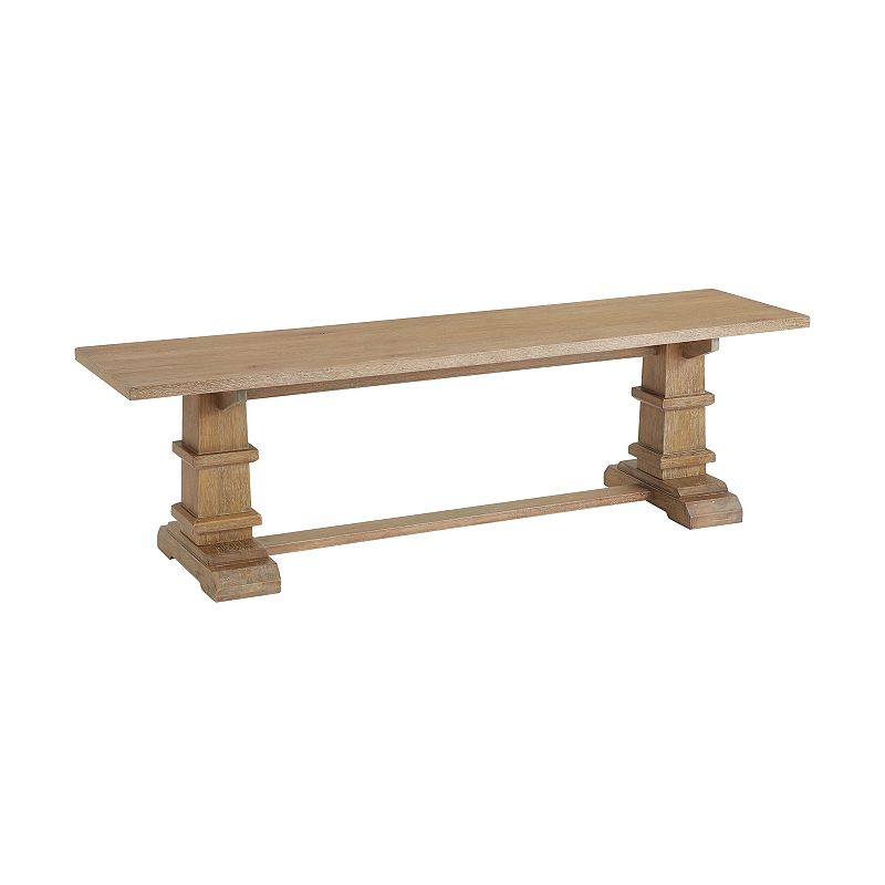 joanna dining bench rustic brown - crosley