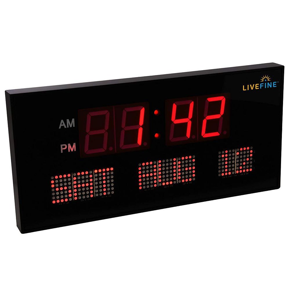 Ivation Huge 22 Inch Large Big Oversized Digital LED Wall Clock