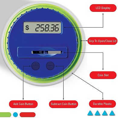 Discovery Kids Digital Coin-Counting Money Jar