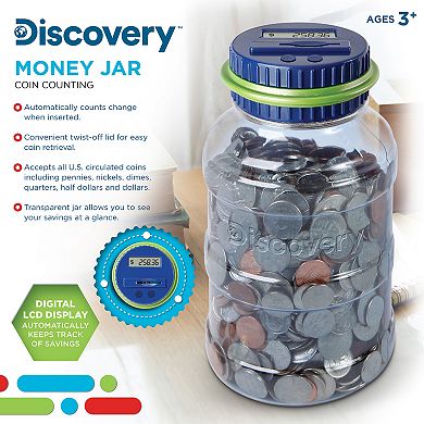 Discovery Kids Digital Coin-Counting Money Jar
