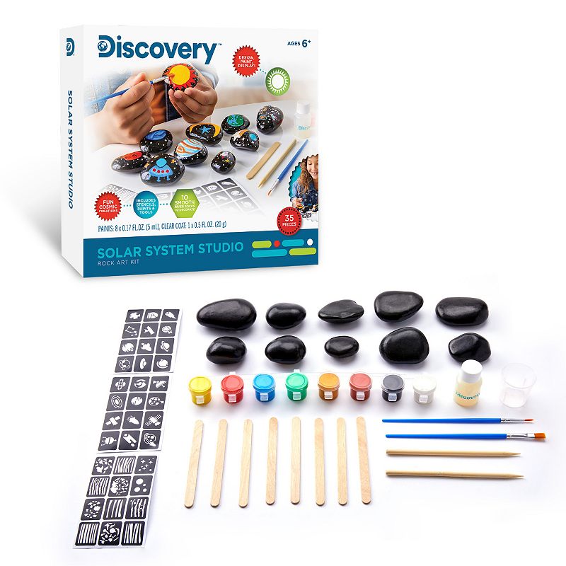 Discovery Kids Solar System Rock Art Studio STEM Learning Activity Set, Mul